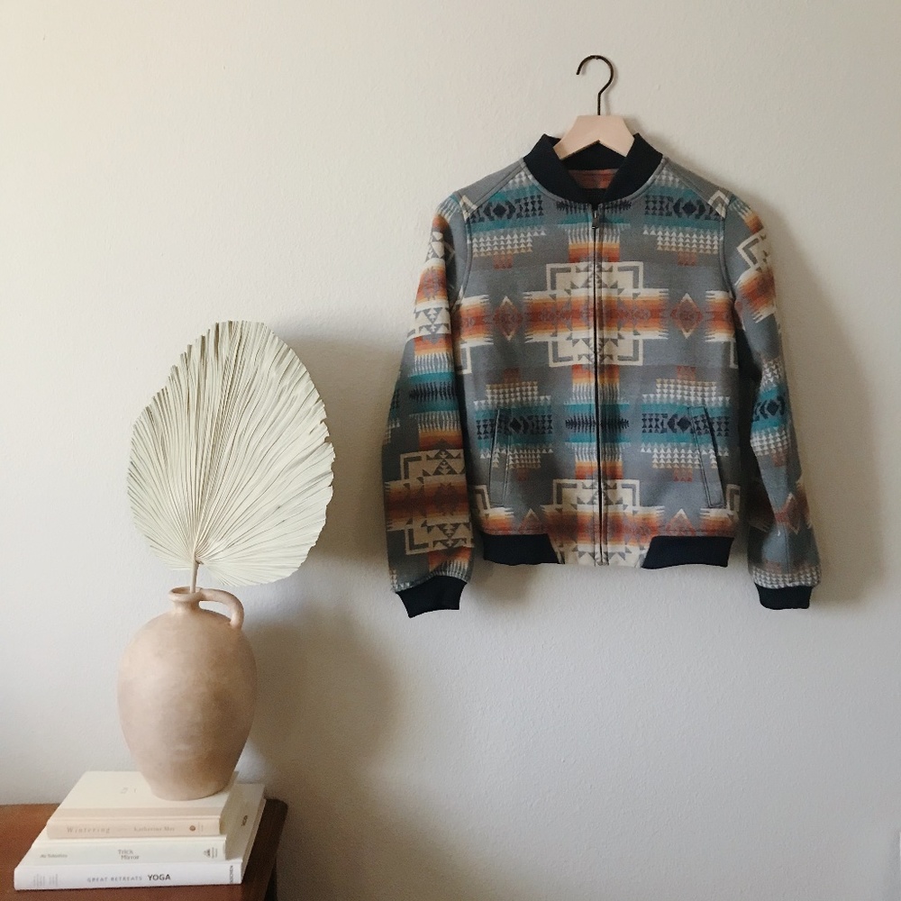 Pendleton Multicolor Patterned Bomber Jacket - image 1